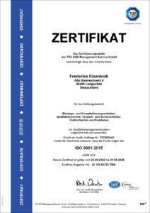 ISO 9001:2015 Produktionsdienste Eisenkolb